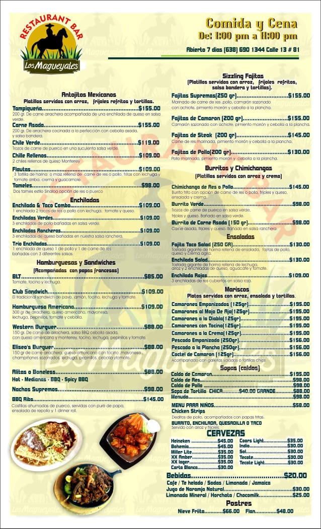 Los Magueyales Restaurant Bar Menu - Image 4